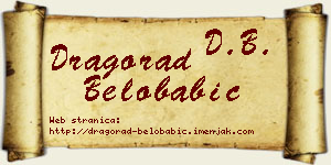 Dragorad Belobabić vizit kartica